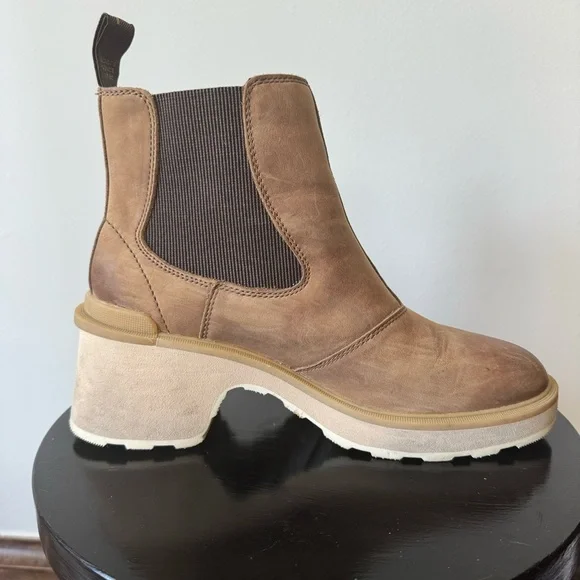 Sorel Hi-Line™ Heel Chelsea Brown Umber Boots Size 9.5 Women’s - Picture 4 of 8